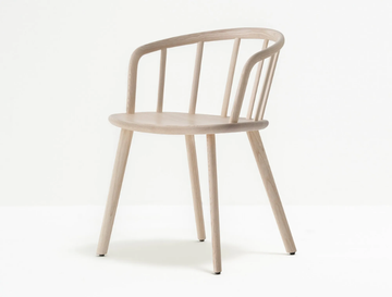 NYM 2835 - Ash chair with armrests with integrated cushion by Pedrali - view 2