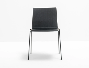 OSAKA METAL 5711 - Steel and wood restaurant chair by Pedrali - view 3