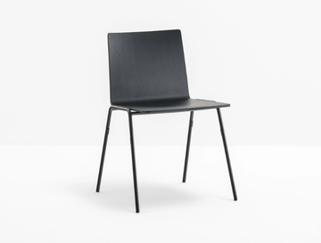 OSAKA METAL 5711 - Steel and wood restaurant chair by Pedrali - view 2