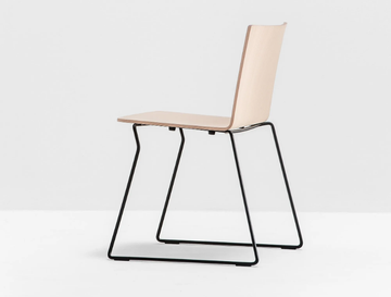 OSAKA METAL 5714 - Stackable sled base multi-layer wood chair by Pedrali - view 2