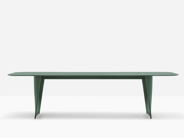 FRANK - Rectangular aluminium dining table by Pedrali - view 3