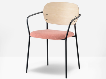 JAZZ 3705 - Stackable chair with armrests by Pedrali - view 2