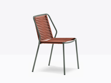 PHILÍA 3900 - Stackable steel and PVC chair by Pedrali - view 2