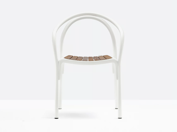 SOUL OUTDOOR 3746 - Aluminium and wood garden chair with armrests by Pedrali - view 3