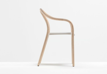 SOUL 3745 - Stackable ash chair with armrests by Pedrali - view 3