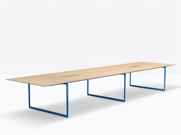 TOA CONFERENCE CC - Aluminium and wood meeting table with cable management by Pedrali - view 2
