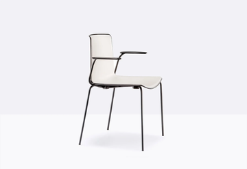 TWEET 895 - Stackable plastic restaurant chair with armrests by Pedrali - view 3