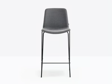 TWEET 896/2 - Upholstered stackable stool by Pedrali - view 2