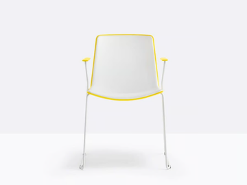 TWEET 898 - Stackable sled base polypropylene chair by Pedrali - view 2