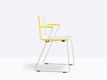 TWEET 898 - Stackable sled base polypropylene chair by Pedrali - view 3