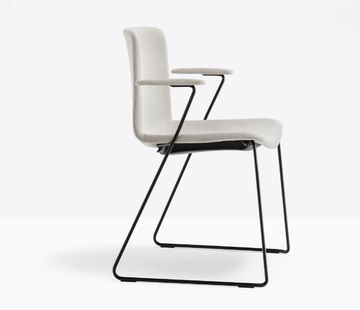 TWEET 898/2 - Sled base chair with armrests by Pedrali - view 2