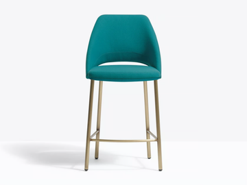 VIC METAL 659 - Upholstered fabric stool with footrest by Pedrali - view 3