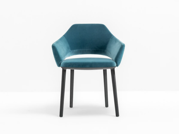 VIC 645 - Upholstered fabric chair with armrests by Pedrali - view 3