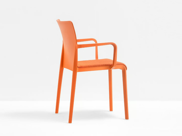 VOLT 674 - Stackable plastic chair with armrests by Pedrali - view 2