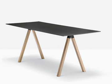 ARKI-DESK ARKW7 - Table with oak legs and solid laminate top by Pedrali - view 2