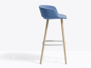 BABILA 2758/2 - High upholstered fabric stool with back by Pedrali - view 3