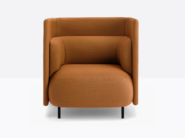 BUDDYHUB BDH001/100 - Upholstered fabric armchair with armrests by Pedrali - view 3