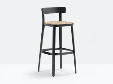 FOLK 2927 - High ash stool with back by Pedrali - view 2