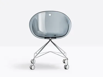 GLISS 968 - Polycarbonate office chair with 4-Spoke base with castors by Pedrali - view 2