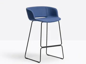 BABILA 2747/2 - Sled base fabric stool by Pedrali - view 2