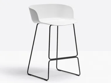 BABILA 2747 - Sled base high polypropylene stool by Pedrali - view 2