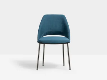 VIC METAL 657 - Upholstered fabric chair by Pedrali - view 2