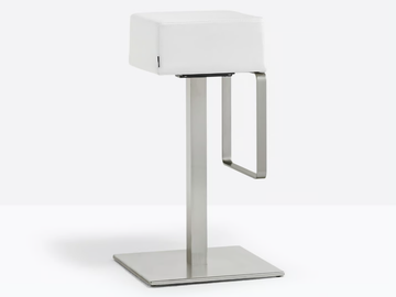 HX 4445F - High leather stool with footrest by Pedrali - view 3
