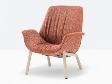 ILA 2025 - Fabric armchair with ash structure by Pedrali - view 2