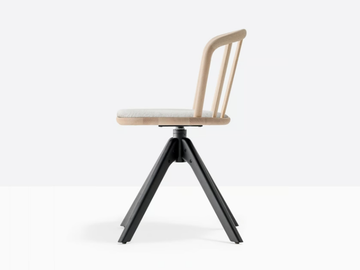 NYM 2841 - Swivel ash chair with integrated cushion by Pedrali - view 3