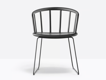 NYM 2855 - Sled base ash chair with armrests by Pedrali - view 2