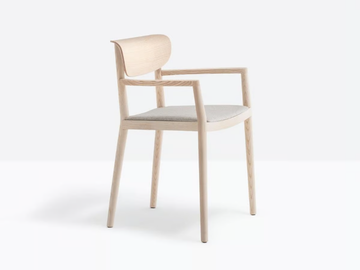 TIVOLI 2807 - Upholstered ash chair with armrests by Pedrali - view 3