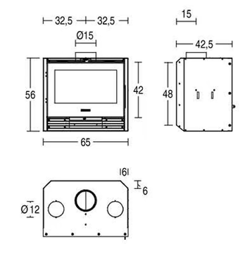 IL 65/56 V - Wood-burning Fireplace insert by Piazzetta - view 3