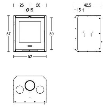 IL 52/57 M - Wood-burning Fireplace insert by Piazzetta - view 3