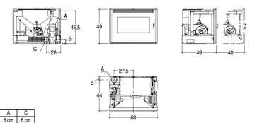 IP 7 CAST IRON DOOR - Pellet Fireplace insert Class A+ by Piazzetta - view 3