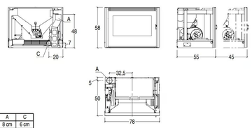IP 9 CAST IRON DOOR - Pellet Fireplace insert Class A+ by Piazzetta - view 3