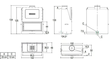 MA 263 SL - ECODESIGN - Wood-burning Monoblock steel Boiler fireplace by Piazzetta - view 3