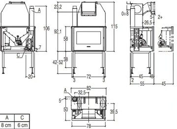 MP 9 - Pellet Fireplace insert Class A+ by Piazzetta - view 3