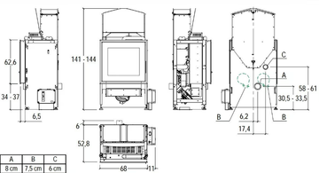 MP 974 - Pellet Monoblock Boiler fireplace by Piazzetta - view 3