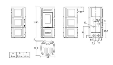 P220 C - Pellet faïence stove by Piazzetta - view 3