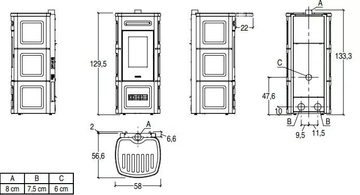P230 C 5 STARS - Pellet faïence stove by Piazzetta - view 3