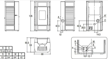 P988 TH - Pellet Heating stove Class A+ by Piazzetta - view 3