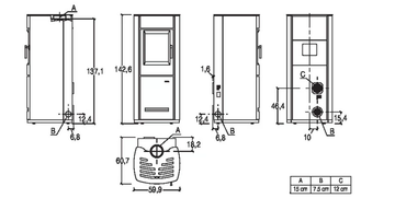 E228 - Multi-fuel steel stove Class A+ by Piazzetta - view 3