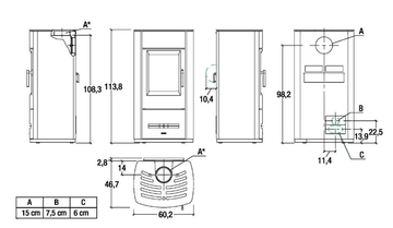 E928 - Wood-burning steel stove Class A+ by Piazzetta - view 3
