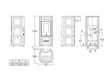 P220 C 5 STARS - Pellet faïence stove by Piazzetta - view 3