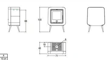 THELMA - Wood-burning Central stove for air heating Class A by Piazzetta - view 3