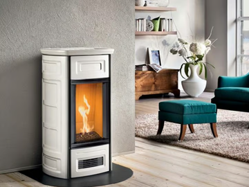 G958 C - Gas steel stove for air heating by Piazzetta - view 2