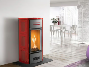G963 - Gas steel stove for air heating by Piazzetta - view 2