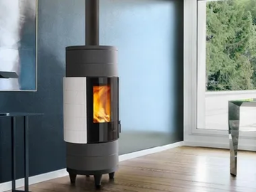 CIRCLE - Wood-burning Central stove for air heating Class A+ by Piazzetta - view 2