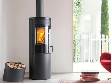 E124 A - Wood-burning wall-mounted steel stove Class A+ by Piazzetta - view 2