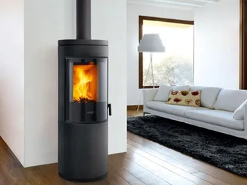 E924 A - Wood-burning wall-mounted steel stove Class A+ by Piazzetta - view 2